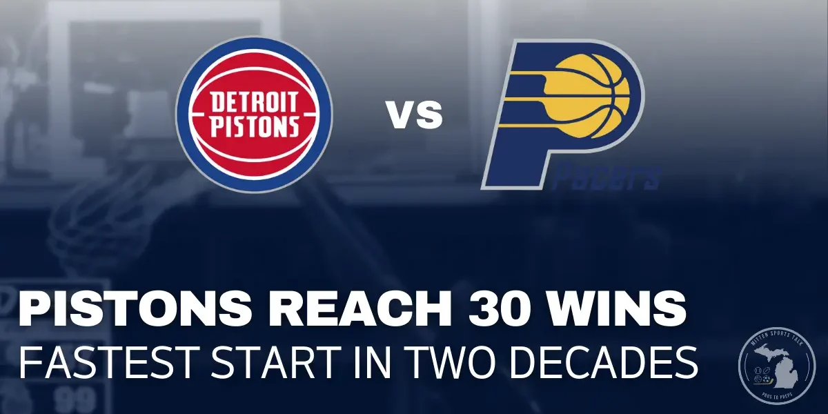 Ron Holland elevates for a two-handed dunk as the Pistons dominate the Pacers at Little Caesars Arena.