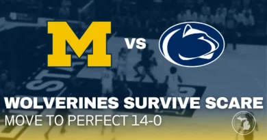 Michigan Wolverines defend late as they defeat Penn State 74–72 on the road