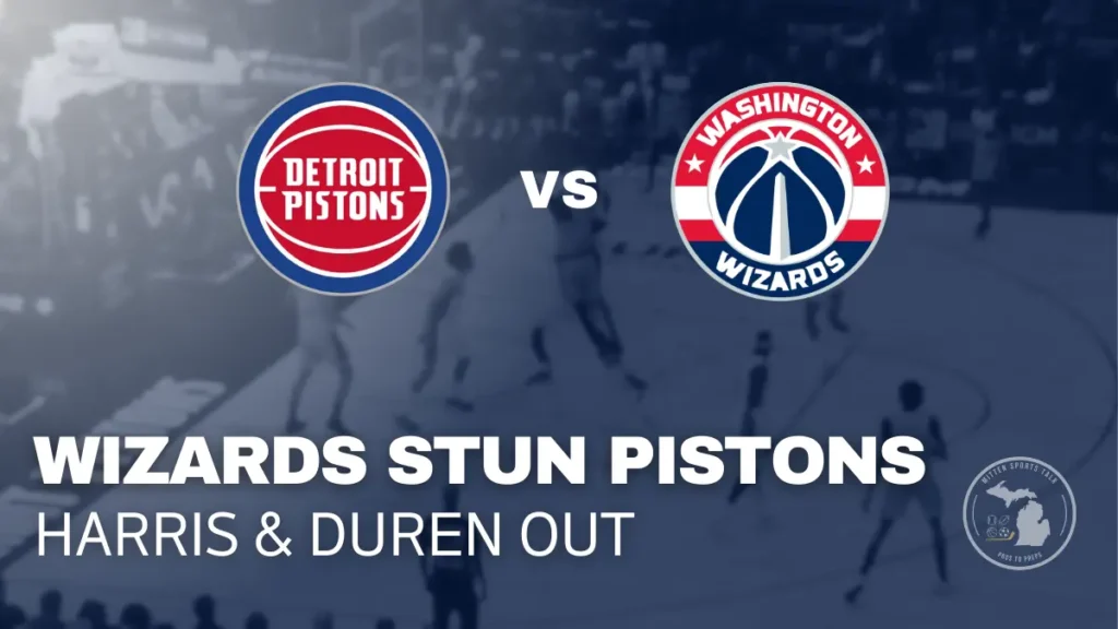 Pisons game play vs Wizards, Feb 5: lose 126-117 at the LCA in Detroit.