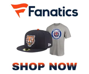 Advertising for Detroit Tigers gear at Fanatics