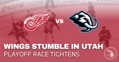 Detroit Red Wings struggle to score during the game against Utah Mammoth
